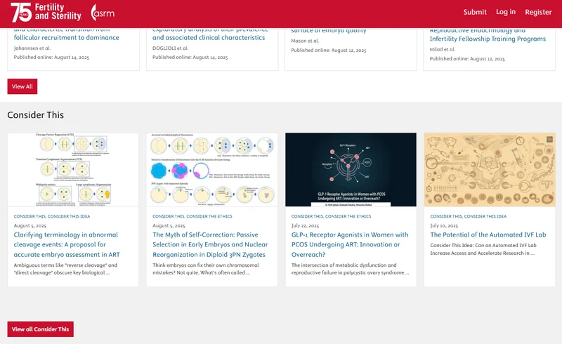 Fertility and Sterilityに当院からの投稿が２編採択・掲載されました